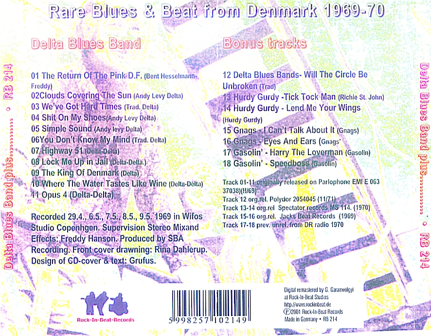 Rare blues & beat from Denmark 1969-70 bagside